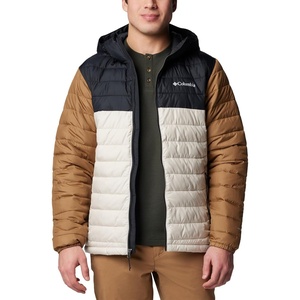 image:imageColumbia Mens Powder Lite II Hooded JacketDark StoneBlackDelta