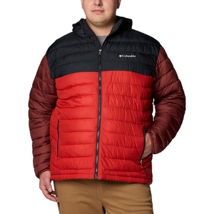 image:imageColumbia Mens Powder Lite II Hooded JacketSail RedBlackSpice