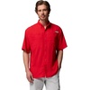 image:imageColumbia Mens PFG Tamiami II Short Sleeve Fishing ShirtRed Spark