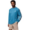 image:imageColumbia Mens PFG Terminal Tackle Long Sleeve ShirtBlue Echo HeatherWhite Logo