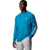 image:imageColumbia Mens PFG Terminal Tackle Long Sleeve ShirtBlue EchoWhite Logo