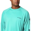 image:imageColumbia Mens PFG Terminal Tackle Long Sleeve ShirtBright AquaCollegiate Navy Logo
