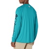 image:imageColumbia Mens PFG Terminal Tackle Long Sleeve ShirtBright AquaCollegiate Navy Logo