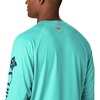 image:imageColumbia Mens PFG Terminal Tackle Long Sleeve ShirtBright AquaCollegiate Navy Logo