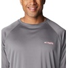 image:imageColumbia Mens PFG Terminal Tackle Long Sleeve ShirtCity GreyPink Pop Logo