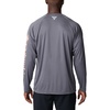 image:imageColumbia Mens PFG Terminal Tackle Long Sleeve ShirtCity GreyTiki Pink Logo