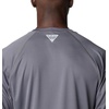 image:imageColumbia Mens PFG Terminal Tackle Long Sleeve ShirtCity GreyTiki Pink Logo