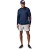 image:imageColumbia Mens PFG Terminal Tackle Long Sleeve ShirtCollegiate NavySunset Red Logo