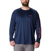 image:imageColumbia Mens PFG Terminal Tackle Long Sleeve ShirtCollegiate NavySunset Red Logo