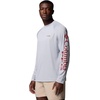 image:imageColumbia Mens PFG Terminal Tackle Long Sleeve ShirtCool GreyDusty Crimson Logo