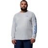 image:imageColumbia Mens PFG Terminal Tackle Long Sleeve ShirtCool GreyVivid Blue Logo
