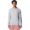 image:imageColumbia Mens PFG Terminal Tackle Long Sleeve ShirtCool GreyVivid Blue Logo