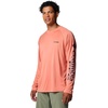 image:imageColumbia Mens PFG Terminal Tackle Long Sleeve ShirtFaded PeachCollegiate Navy Logo