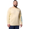 image:imageColumbia Mens PFG Terminal Tackle Long Sleeve ShirtLemon WashBlue Echo Logo