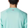image:imageColumbia Mens PFG Terminal Tackle Long Sleeve ShirtMint CayBright Nectar Logo