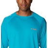 image:imageColumbia Mens PFG Terminal Tackle Long Sleeve ShirtOcean TealCorange Logo