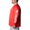 image:imageColumbia Mens PFG Terminal Tackle Long Sleeve ShirtRed HibiscusWhite Logo