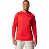 image:imageColumbia Mens PFG Terminal Tackle Long Sleeve ShirtRed SparkWhite Logo