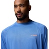 image:imageColumbia Mens PFG Terminal Tackle Long Sleeve ShirtVivid Blue HeatherBright Nectar Logo