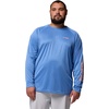 image:imageColumbia Mens PFG Terminal Tackle Long Sleeve ShirtVivid Blue HeatherBright Nectar Logo