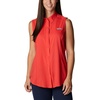 image:imageColumbia Womens PFG Tamiami Sleeveless ShirtRed Hibiscus