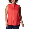 image:imageColumbia Womens PFG Tamiami Sleeveless ShirtRed Hibiscus