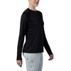 image:imageColumbia Womens Tidal Tee II Long Sleeve HoodieBlack  Cirrus Grey Logo