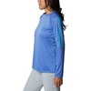 image:imageColumbia Womens Tidal Tee II Long Sleeve HoodieBlue Macaw HeatherAtoll Logo