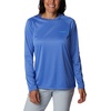 image:imageColumbia Womens Tidal Tee II Long Sleeve HoodieBlue Macaw HeatherAtoll Logo