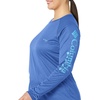 image:imageColumbia Womens Tidal Tee II Long Sleeve HoodieBlue Macaw HeatherAtoll Logo