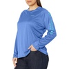 image:imageColumbia Womens Tidal Tee II Long Sleeve HoodieBlue Macaw HeatherAtoll Logo
