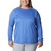 image:imageColumbia Womens Tidal Tee II Long Sleeve HoodieBlue Macaw HeatherAtoll Logo