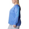 image:imageColumbia Womens Tidal Tee II Long Sleeve HoodieBlue Macaw HeatherAtoll Logo
