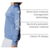 image:imageColumbia Womens Tidal Tee II Long Sleeve HoodieBluestoneWhite Logo