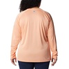 image:imageColumbia Womens Tidal Tee II Long Sleeve HoodieBright Nectar HeatherElectric Turquoise Logo