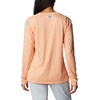 image:imageColumbia Womens Tidal Tee II Long Sleeve HoodieBright Nectar HeatherElectric Turquoise Logo