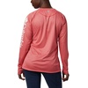 image:imageColumbia Womens Tidal Tee II Long Sleeve HoodieBright Nectar HeatherHarbor Blue Logo