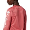 image:imageColumbia Womens Tidal Tee II Long Sleeve HoodieBright Nectar HeatherHarbor Blue Logo