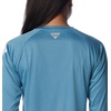 image:imageColumbia Womens Tidal Tee II Long Sleeve HoodieCanyon Blue HeatherWhite Logo