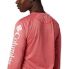image:imageColumbia Womens Tidal Tee II Long Sleeve HoodieCarbon HeatherRed Spark Logo