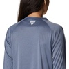 image:imageColumbia Womens Tidal Tee II Long Sleeve HoodieCarbon HeatherRed Spark Logo