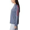 image:imageColumbia Womens Tidal Tee II Long Sleeve HoodieCarbon HeatherRed Spark Logo