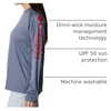 image:imageColumbia Womens Tidal Tee II Long Sleeve HoodieCarbon HeatherRed Spark Logo