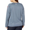 image:imageColumbia Womens Tidal Tee II Long Sleeve HoodieCarbon HeatherRed Spark Logo