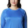 image:imageColumbia Womens Tidal Tee II Long Sleeve HoodieCarbonRed Spark Logo