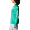 image:imageColumbia Womens Tidal Tee II Long Sleeve HoodieCircuit HeatherWhite Logo