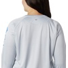image:imageColumbia Womens Tidal Tee II Long Sleeve HoodieCirrus Grey HeatherStormy Blue Logo
