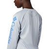 image:imageColumbia Womens Tidal Tee II Long Sleeve HoodieCirrus Grey HeatherStormy Blue Logo