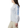 image:imageColumbia Womens Tidal Tee II Long Sleeve HoodieCirrus Grey HeatherStormy Blue Logo