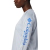 image:imageColumbia Womens Tidal Tee II Long Sleeve HoodieCirrus Grey HeatherStormy Blue Logo